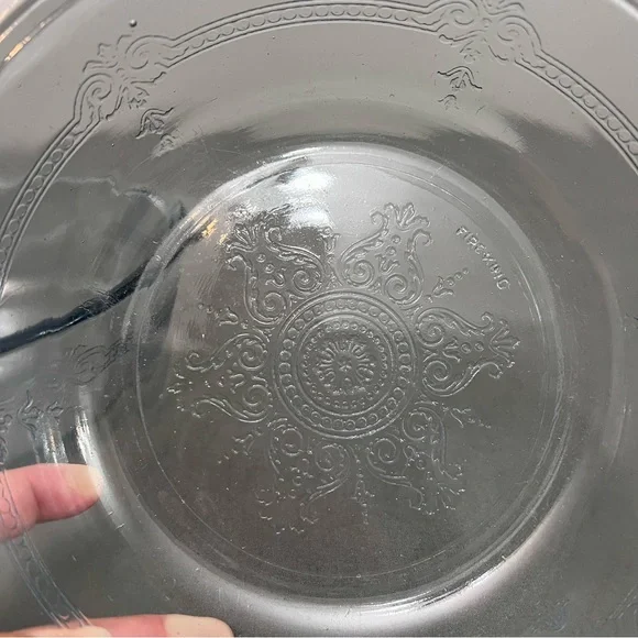 Set Of 2 Fire King Sapphire Blue Philbe Serving/Mixing Bowl 8” & 9” - Picture 3 of 10